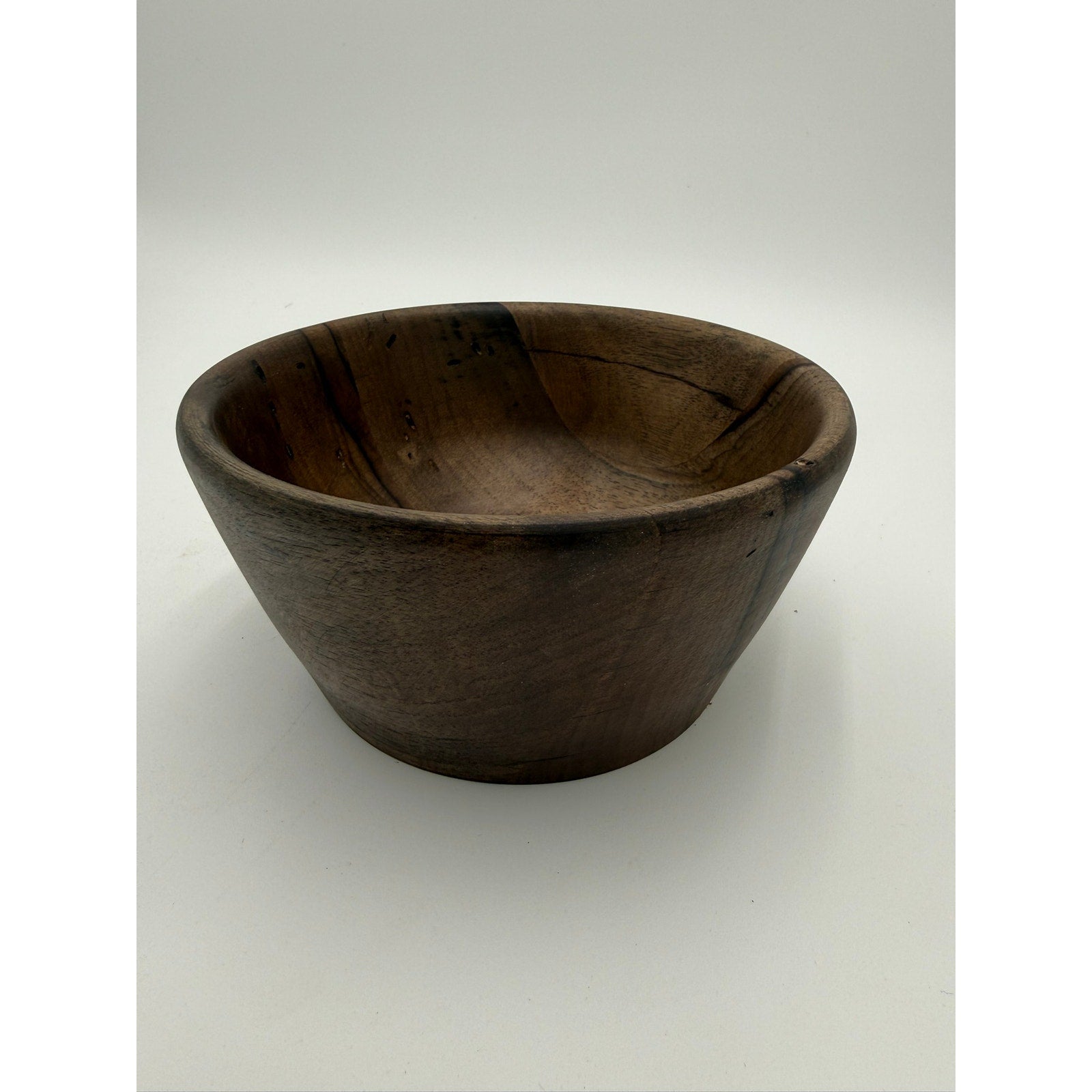 Hand Turned Wood Bowl, Persimmons Hardwood Bowl, Gilded Black Wax Finish, Handmade Quality Bowl, Unique Gift