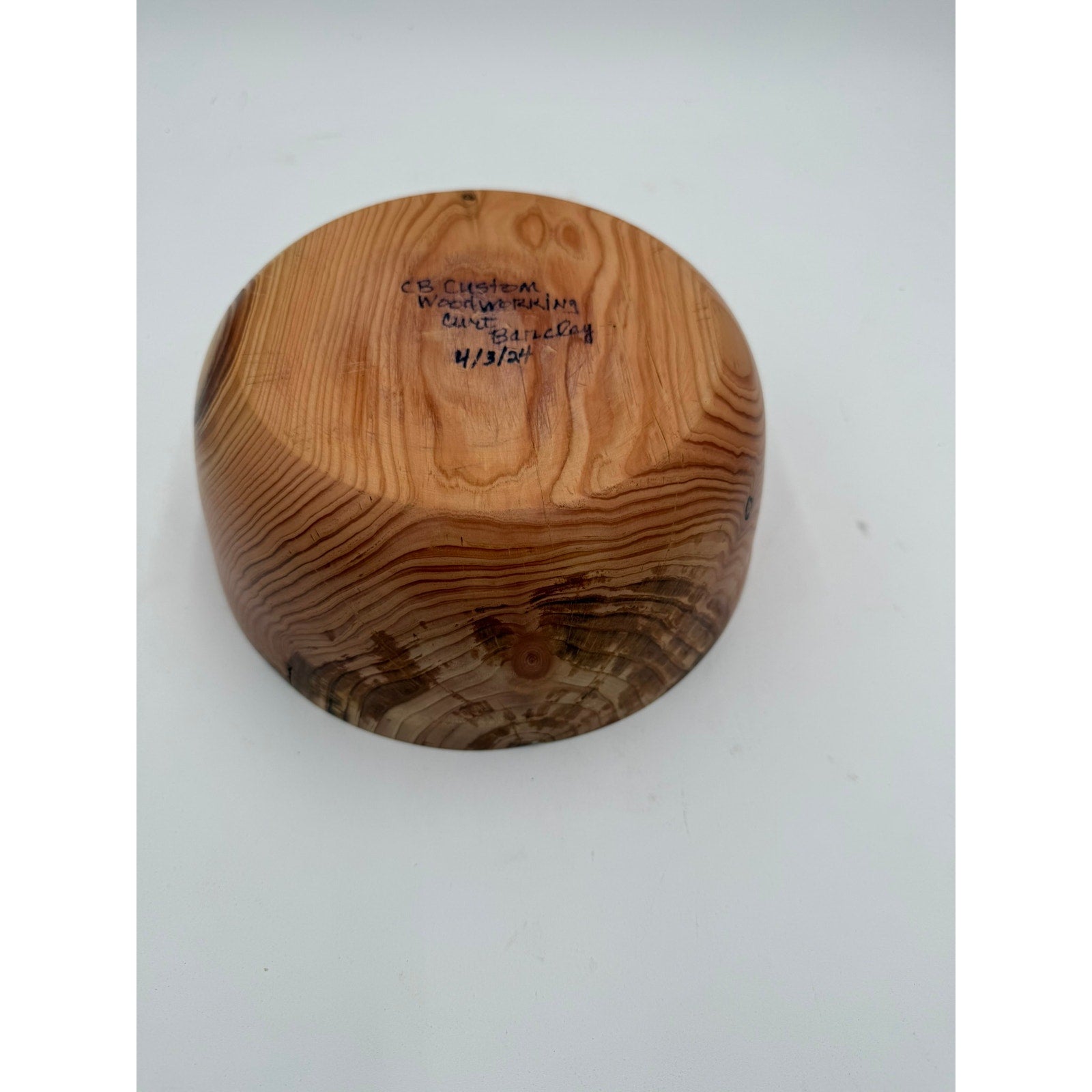 Hand Turned Rustic Fir Wood Bowl 9x3.5 inches, handmade, food safe, decorative, functional, salad serving, farmhouse
