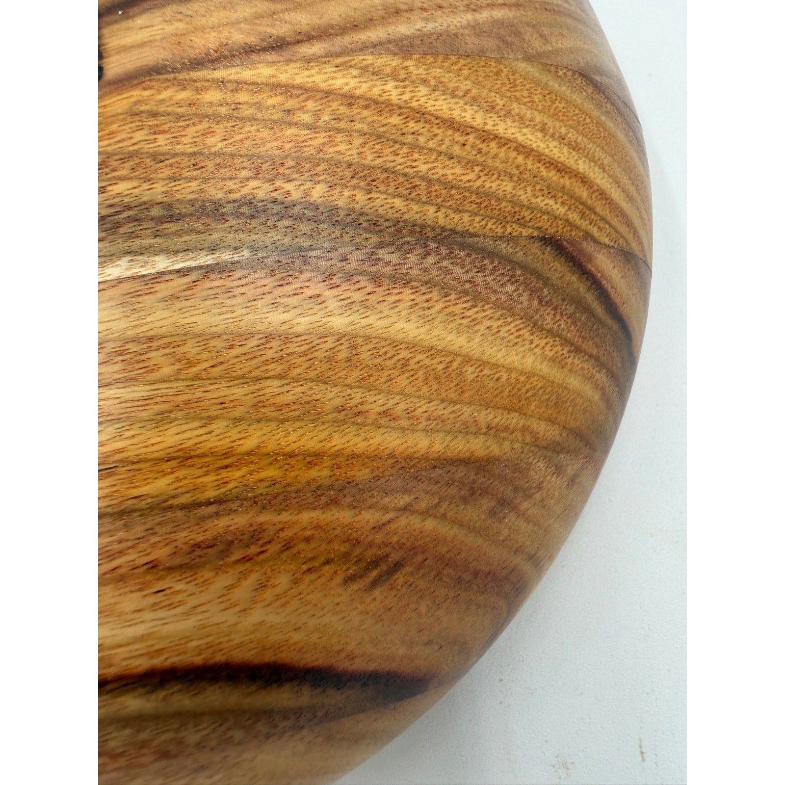 Canary Wood Hand Turned Bowl 7.5 by 2 inches, decorative wood bowl, functional catchall, food safe finish, handmade gift