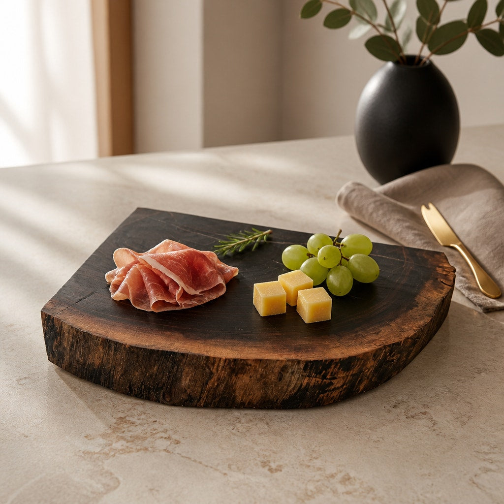 Thick Live Edge Walnut Cutting Board, end grain, 13.5 x 10.5 x 2.5, hand crafted, beautiful grain, serving display