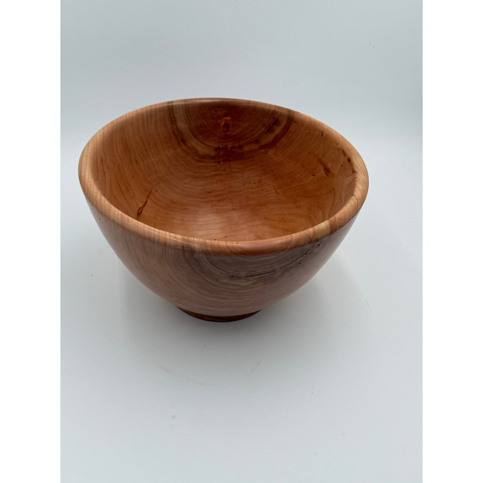 Hand Turned Wood Bowl, Black Cherry Deep Salad Bowl, Handmade Hardwood, Food Safe Bowl, Unique High Quality