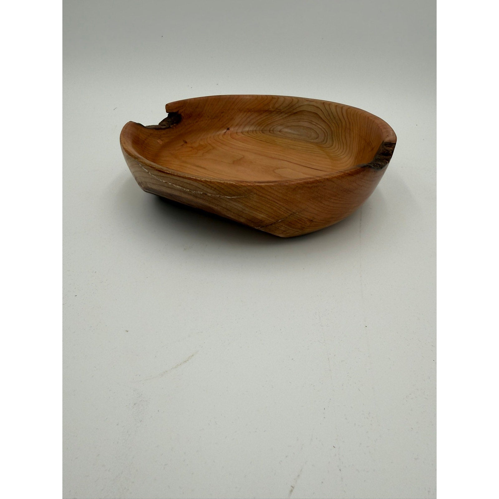 Hand Turned Cherry Wood Bowl, Live Edge, Natural Bark, Unique Handmade Bowl, Rustic Character, Decorative Bo