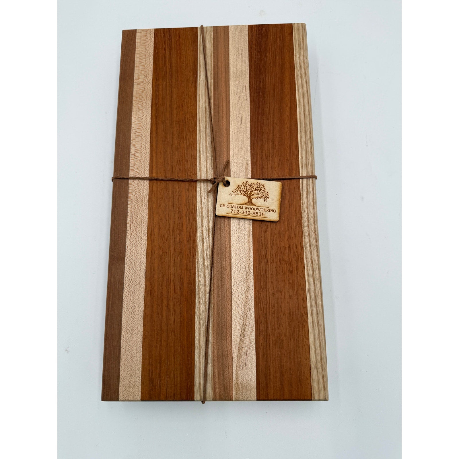 Handmade Hardwood Kitchen Board, edge grain craftsmanship, 15.5 x 8.5 x 1.75, prep and serve, chef quality