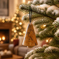 Hand Turned Wooden Christmas Ornament, One of a Kind, Artisan Holiday Decor, 2.5 to 7 Inches