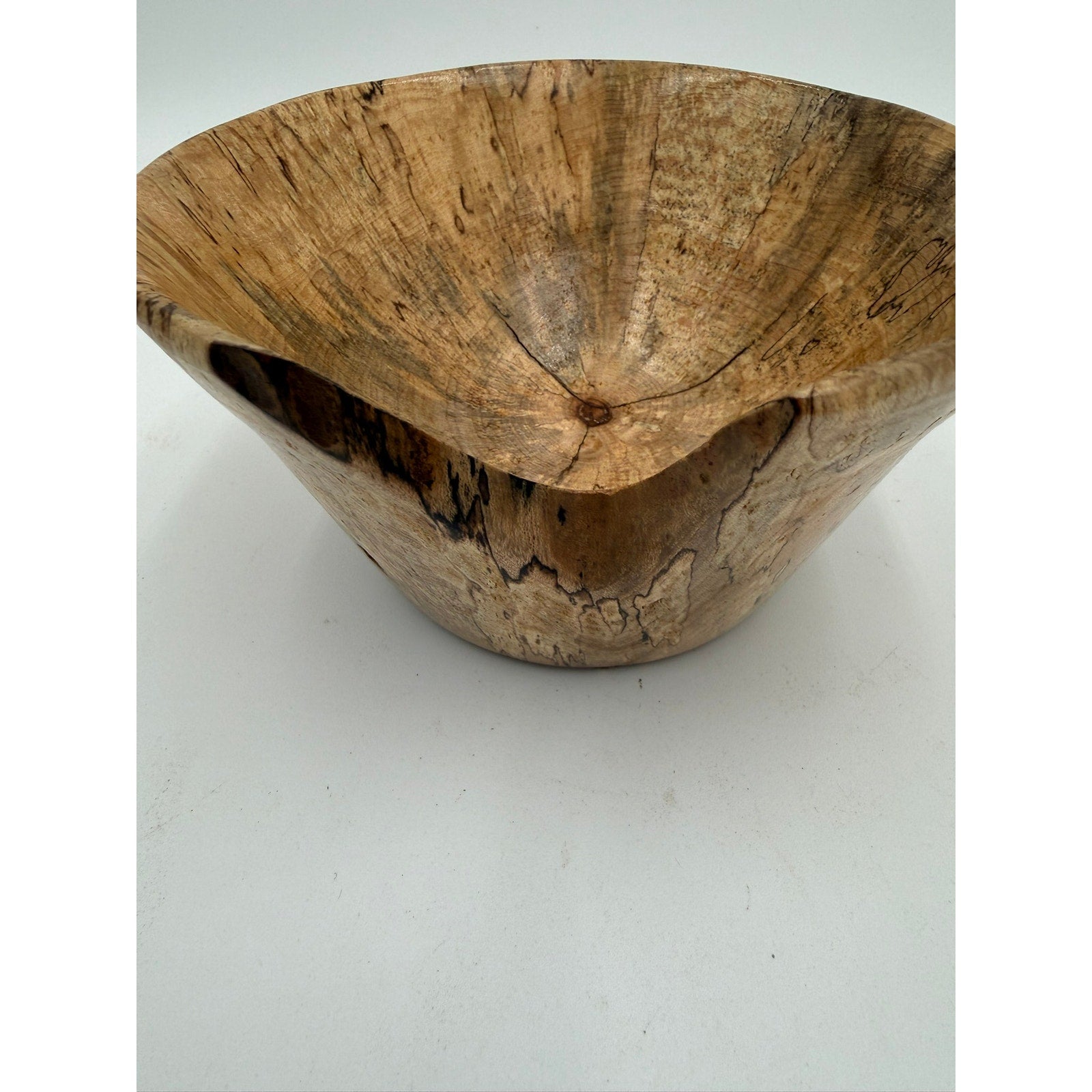 Rustic Modern Spalted Maple Wood Bowl, hand turned, 6.25 x 3.25 dimensions, food safe, decorative and practical