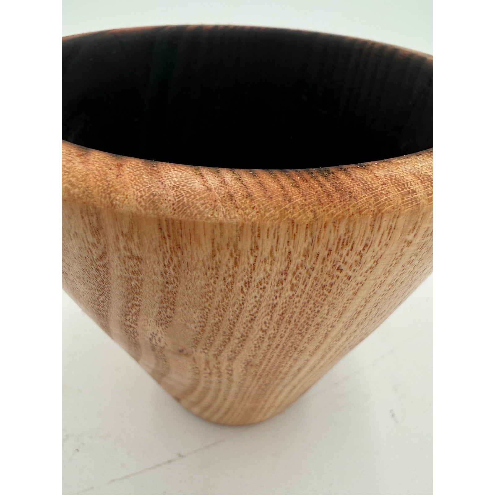 Honey Locust Hand Turned Wood Bowl 4.5x4.5, rich grain patterns, small decorative vessel, food safe finish, artisan made