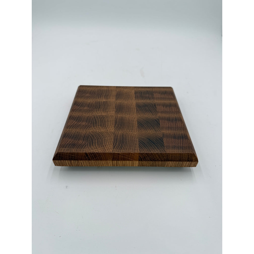 Handcrafted White Oak End Grain Board, 8x7.5x1.5, small cutting board, bar board, hardwood, butcher block style