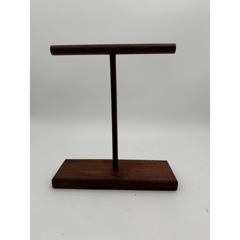 Walnut Necklace Holder Stand for Jewelry Storage, handmade wood organizer, tangle-free display, vanity dresser decor