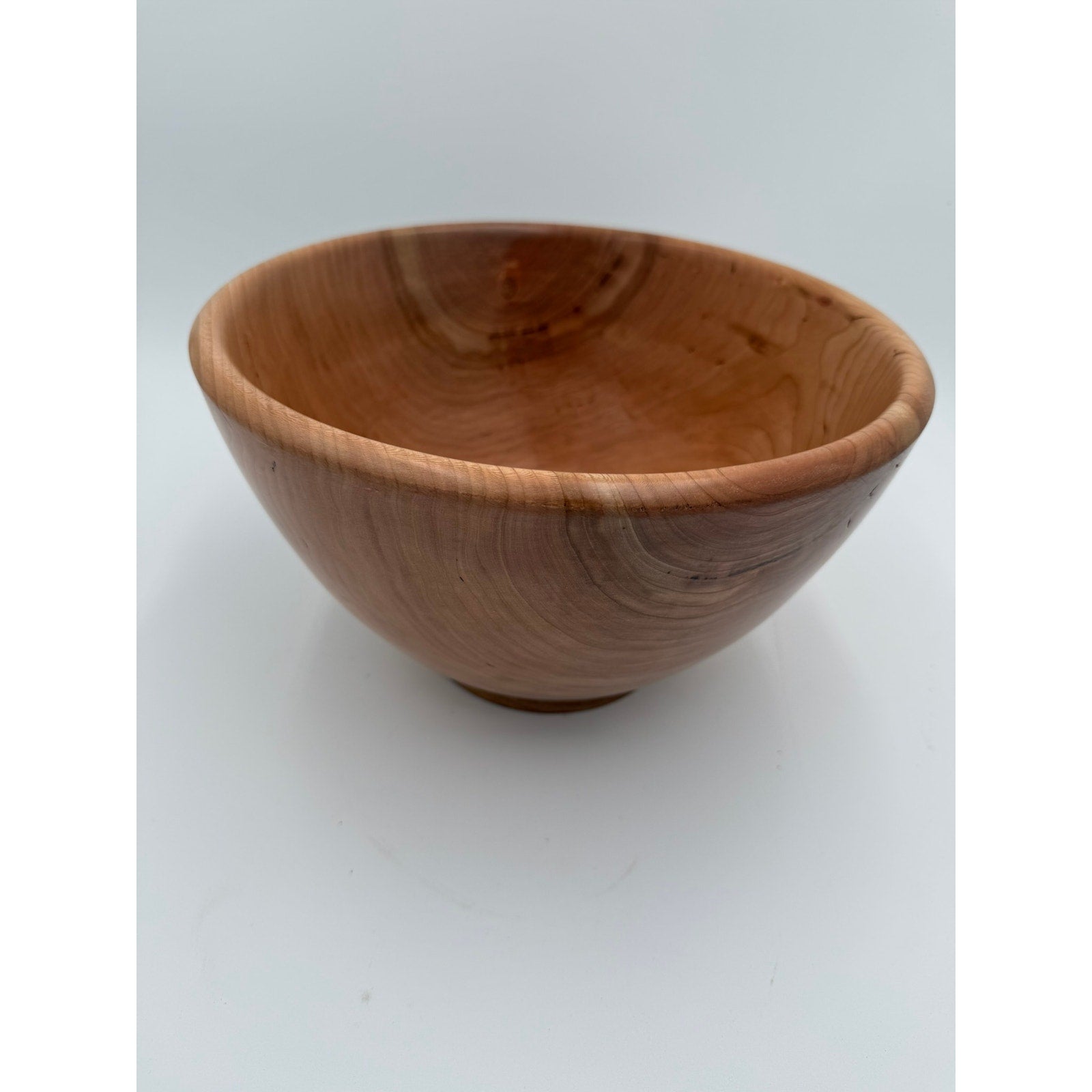 Hand Turned Wood Bowl, Black Cherry Deep Salad Bowl, Handmade Hardwood, Food Safe Bowl, Unique High Quality