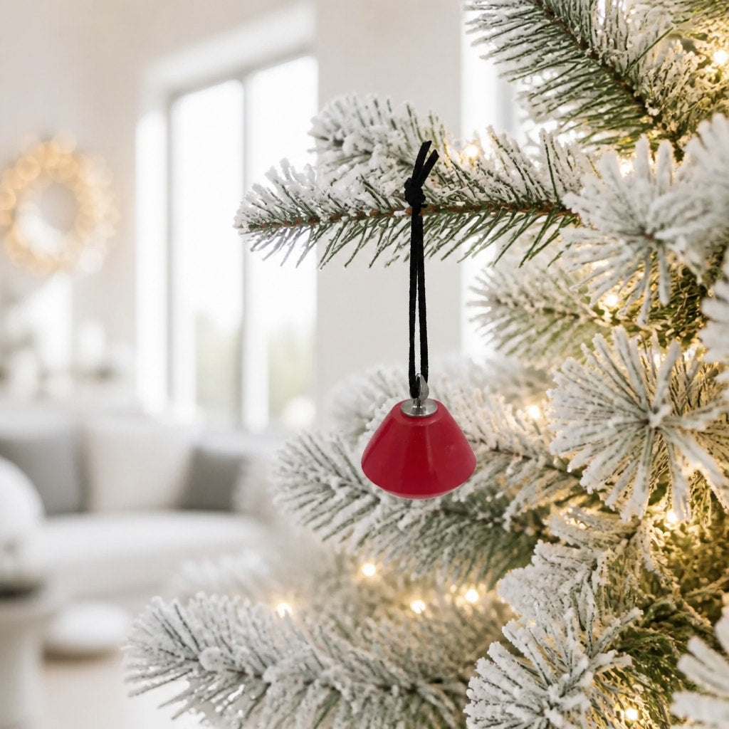 Hand Turned Christmas Tree Ornament, Hand Crafted Holiday Decor, SKU 1442 to 1451