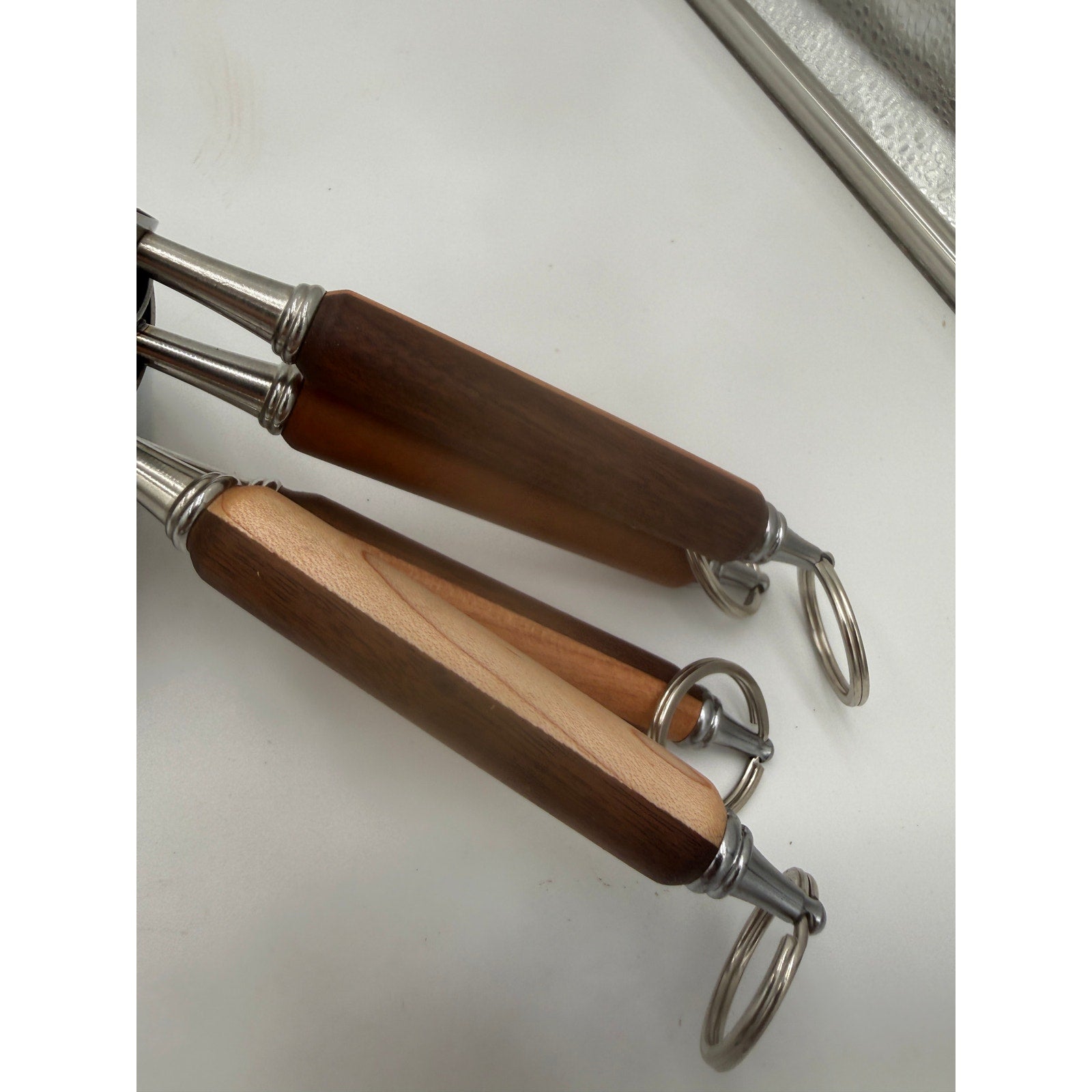 Handcrafted Measuring Cups Set of Four, Lacewood Handles, 1 Cup to 1/4 Cup, SKU 1425 1426