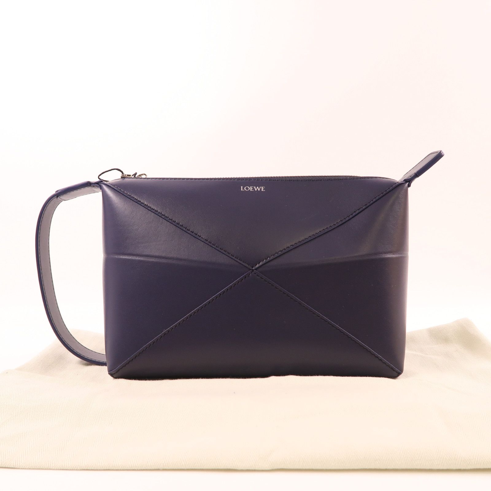 Loewe Puzzle Fold Calfskin Blue