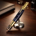 Hand Turned Purple Epoxy Bolt Action Pen, rollerball refill, executive writing gift, smooth ink, handmade USA