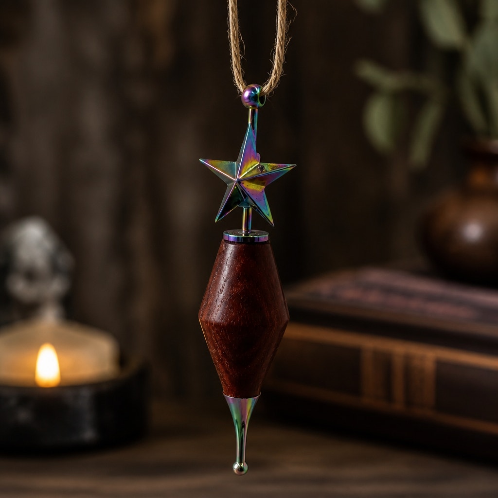 Hand Turned Wood Christmas Ornament, Star Accent, Dark Timber, One of a Kind Holiday Decor, Group 2