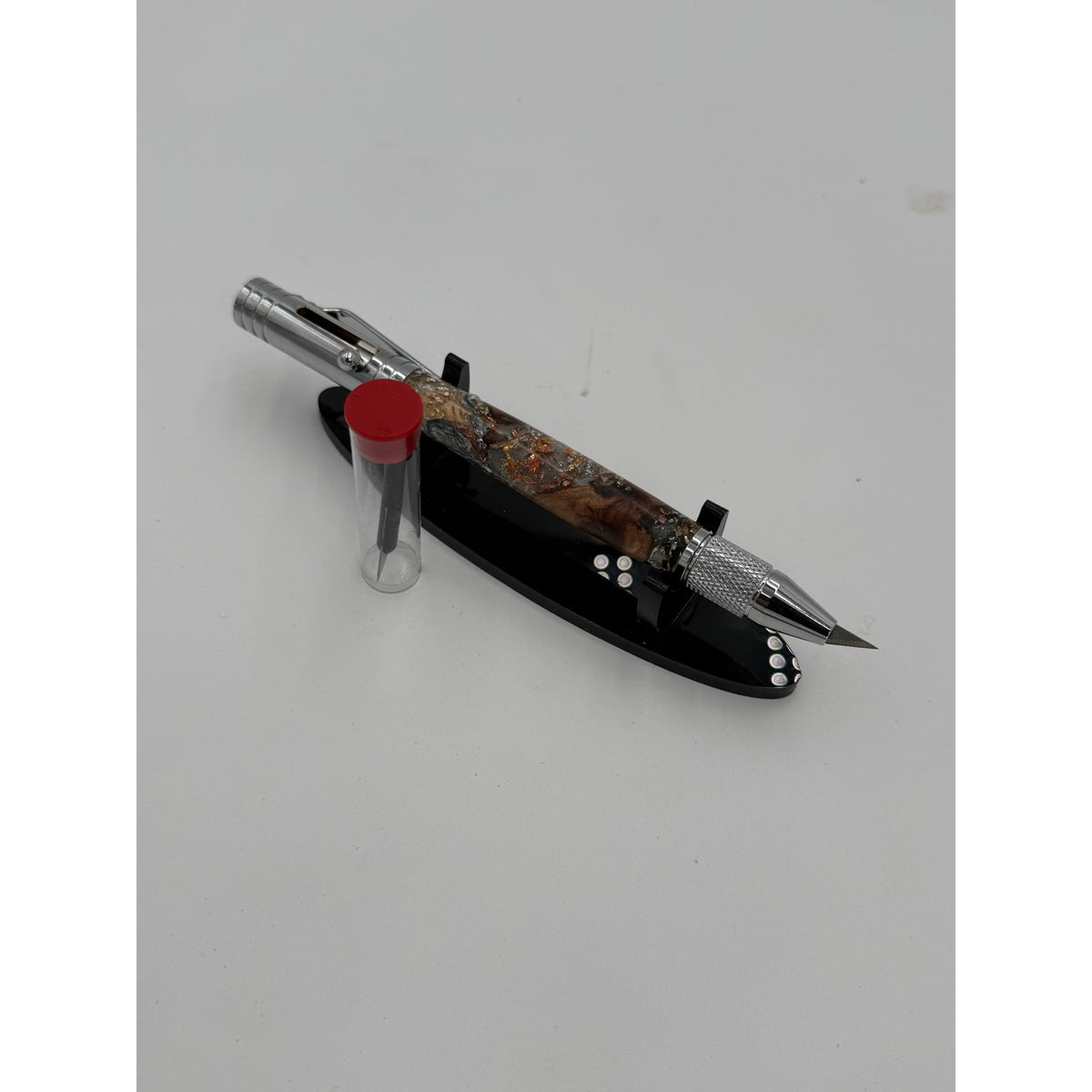 Handcrafted Bolt Action Precision Knife, Extra Replacement Blade, Three Hand Turned Styles