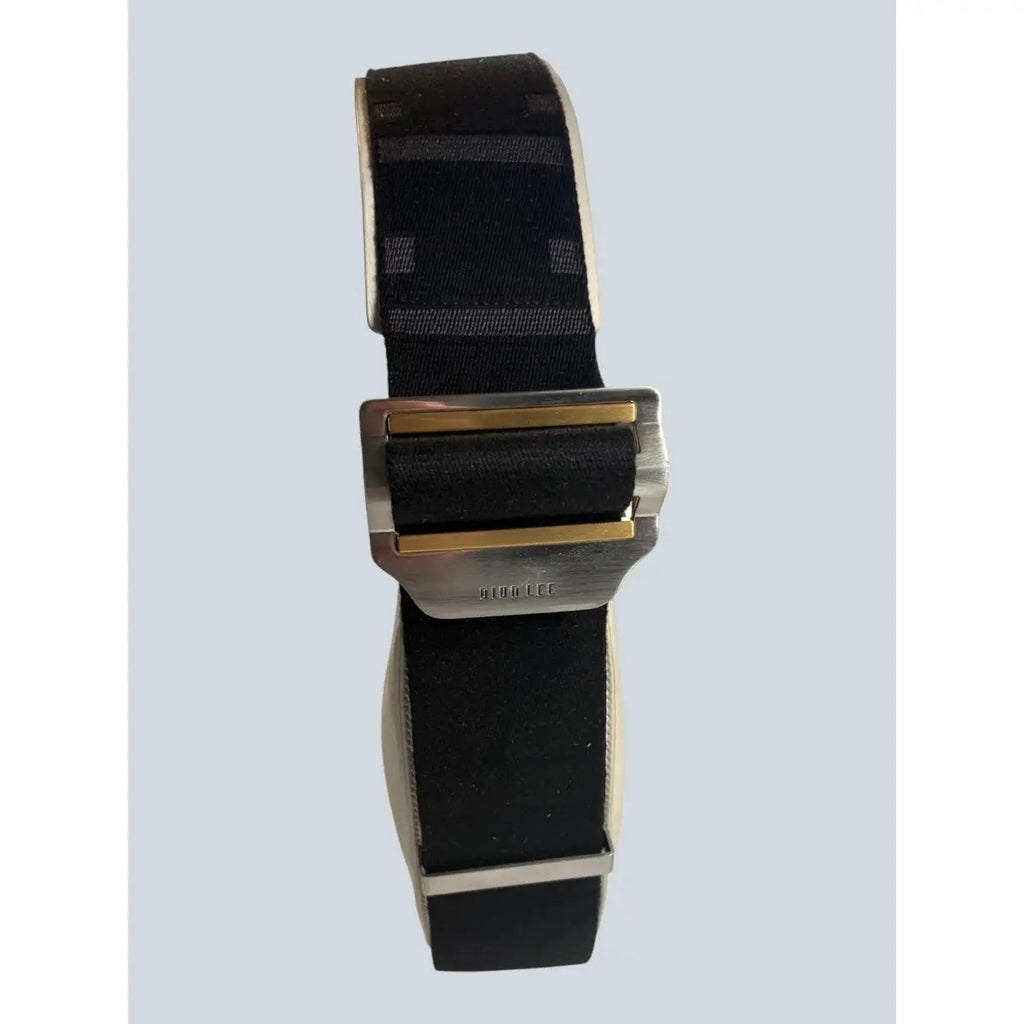 Dion Lee White & Black buffed leather bag. - White & Black