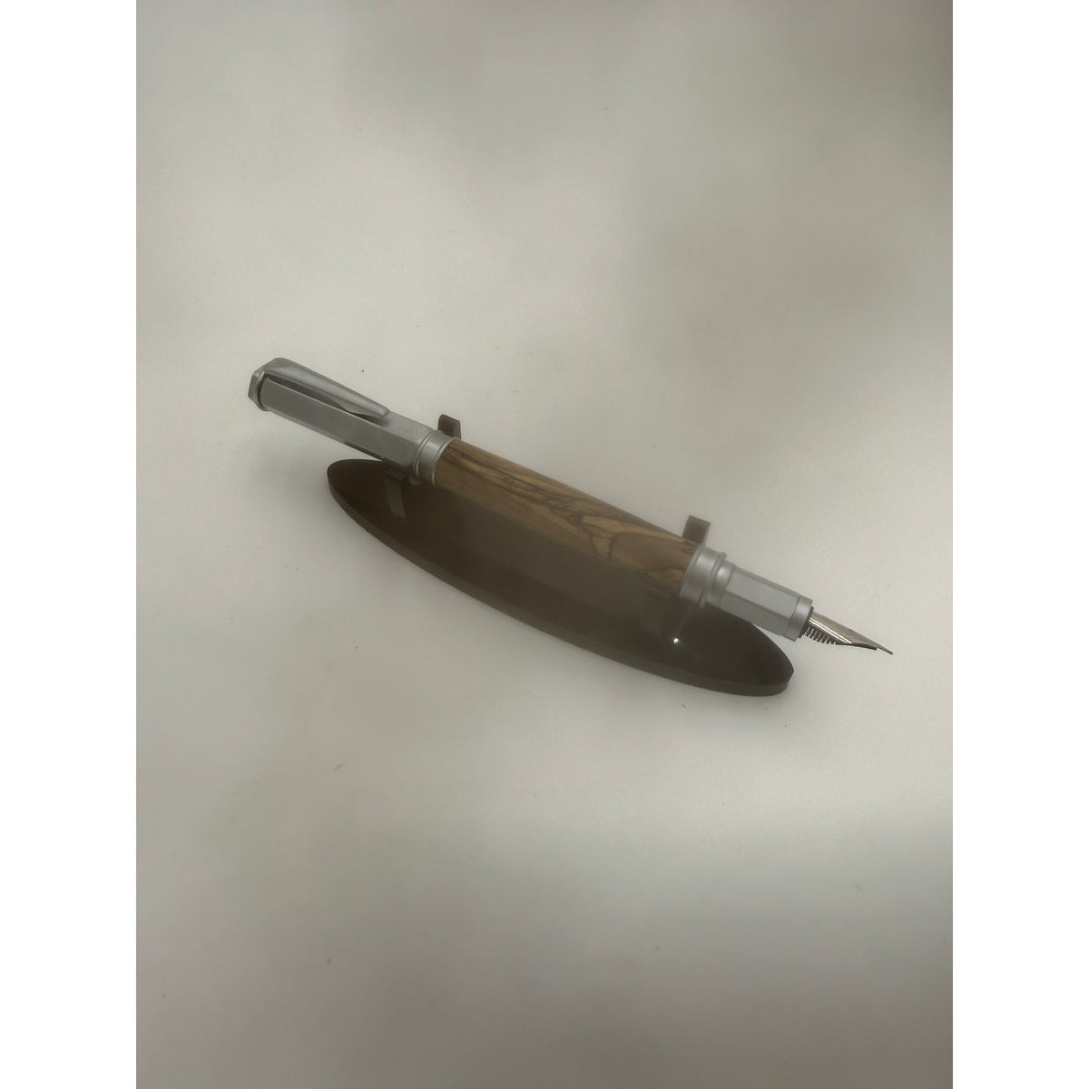 Vertex Fountain Pen in Spalted Tamarind, Hand Turned Barrel, Ink Pump, Cartridge, SKU 1469