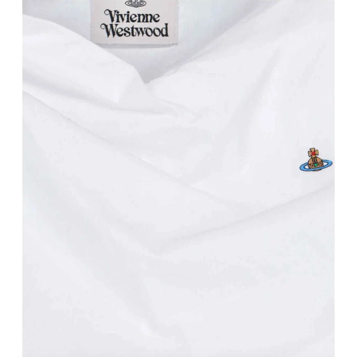 Vivienne Westwood Heart Top White Cotton Asymmetric Size XL NWT