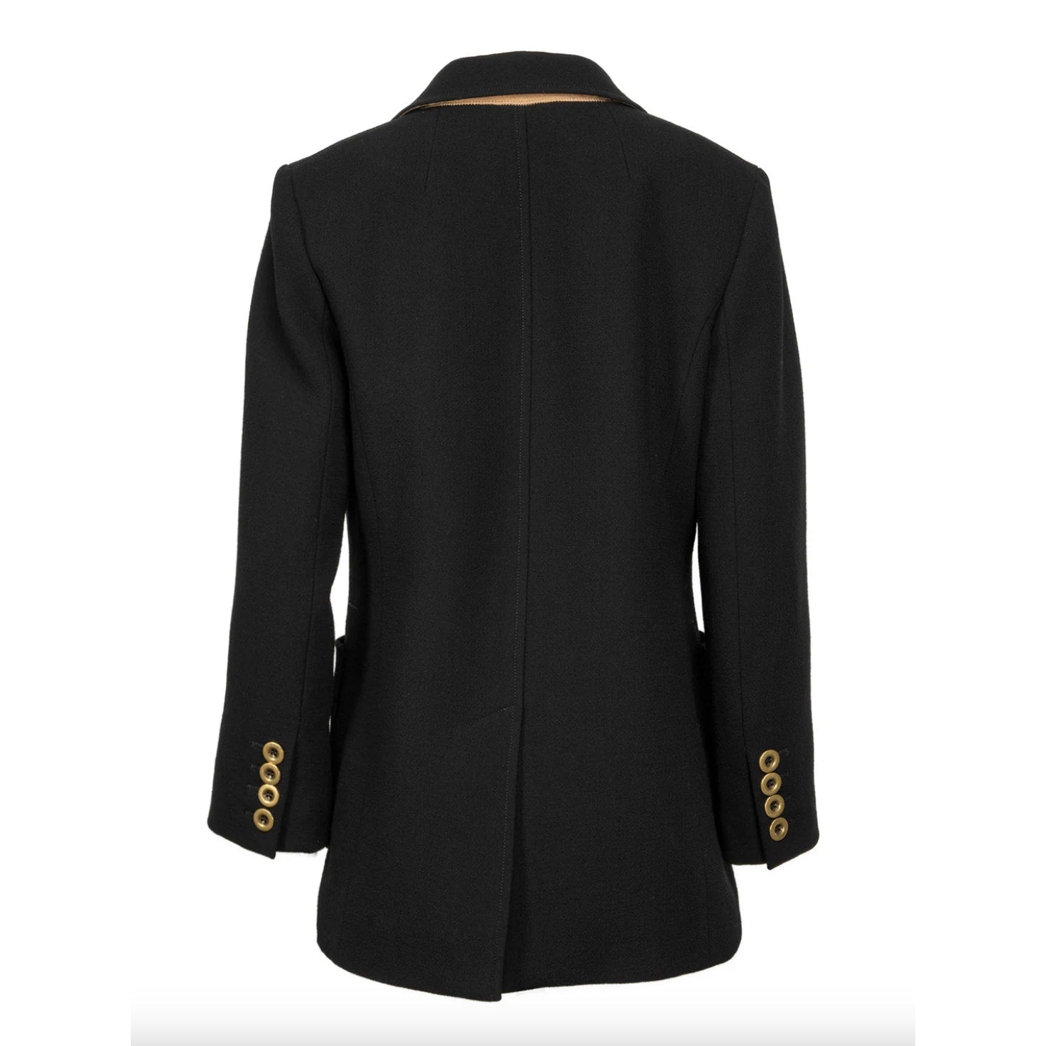 Chloé Black Double Breasted Virgin Wool Coat FR40