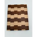 Hardwood Cutting Board - Face Grain Pattern - Maple and Walnut