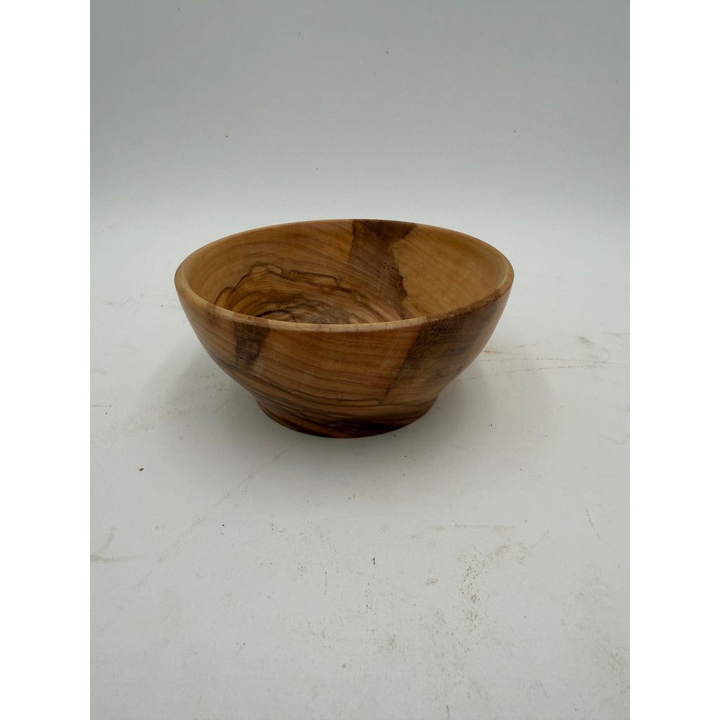 Italian Olive Wood Hand Turned Bowl, 5x2 Inch, Dense Hardwood, SKU 1366