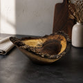 Live Edge Walnut Bark Rim Hand Turned Bowl, 11x8 size, 4.5 in tall, food safe finish, rustic centerpiece, artisan made