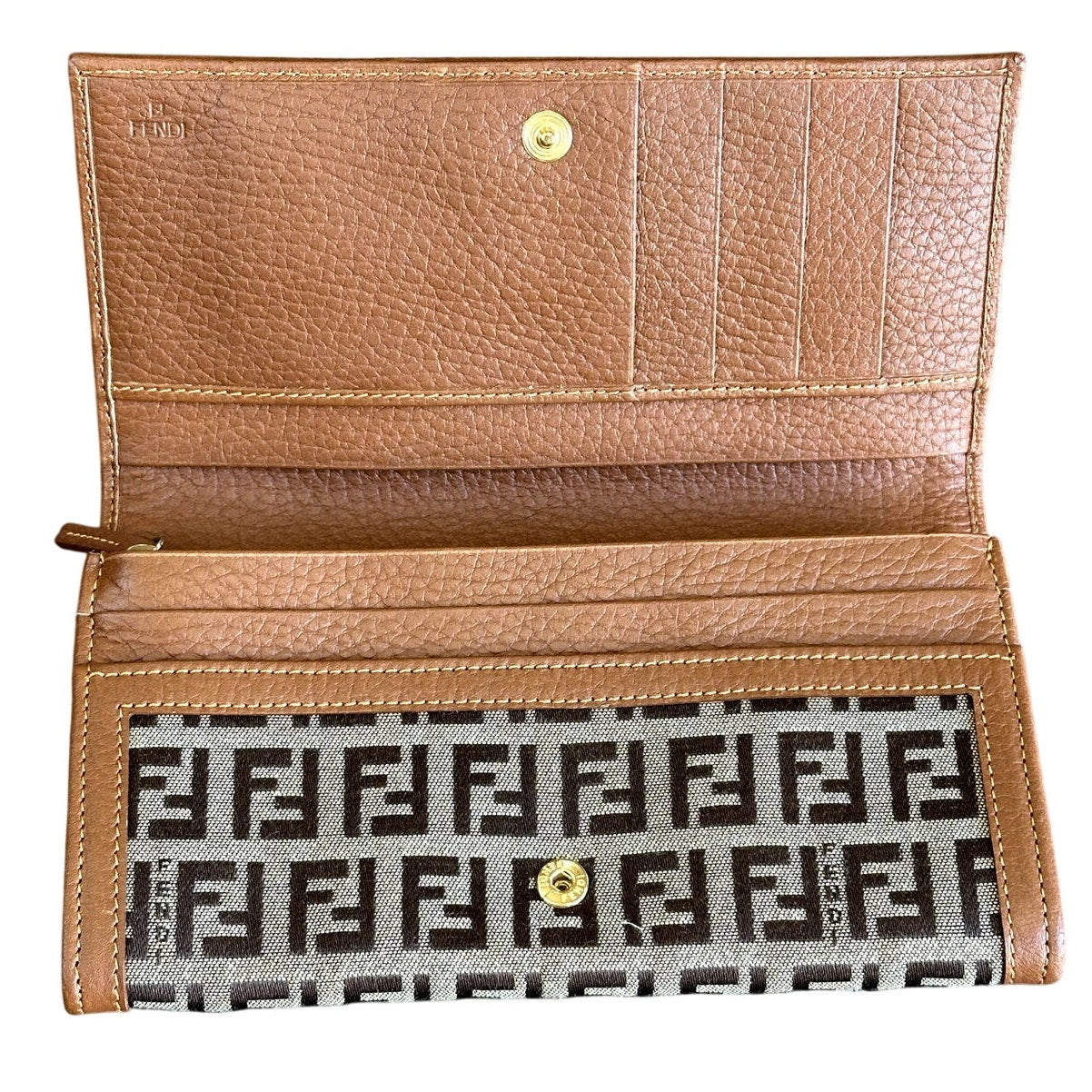 Fendi Zucca Monogram Long Wallet