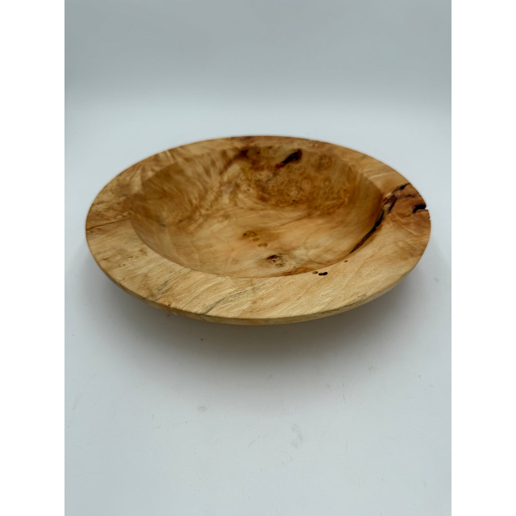 Box Elder Burl Hand Turned Wood Bowl 12x2.25, rare hardwood, artisan crafted, food safe finish, centerpiece, home decor