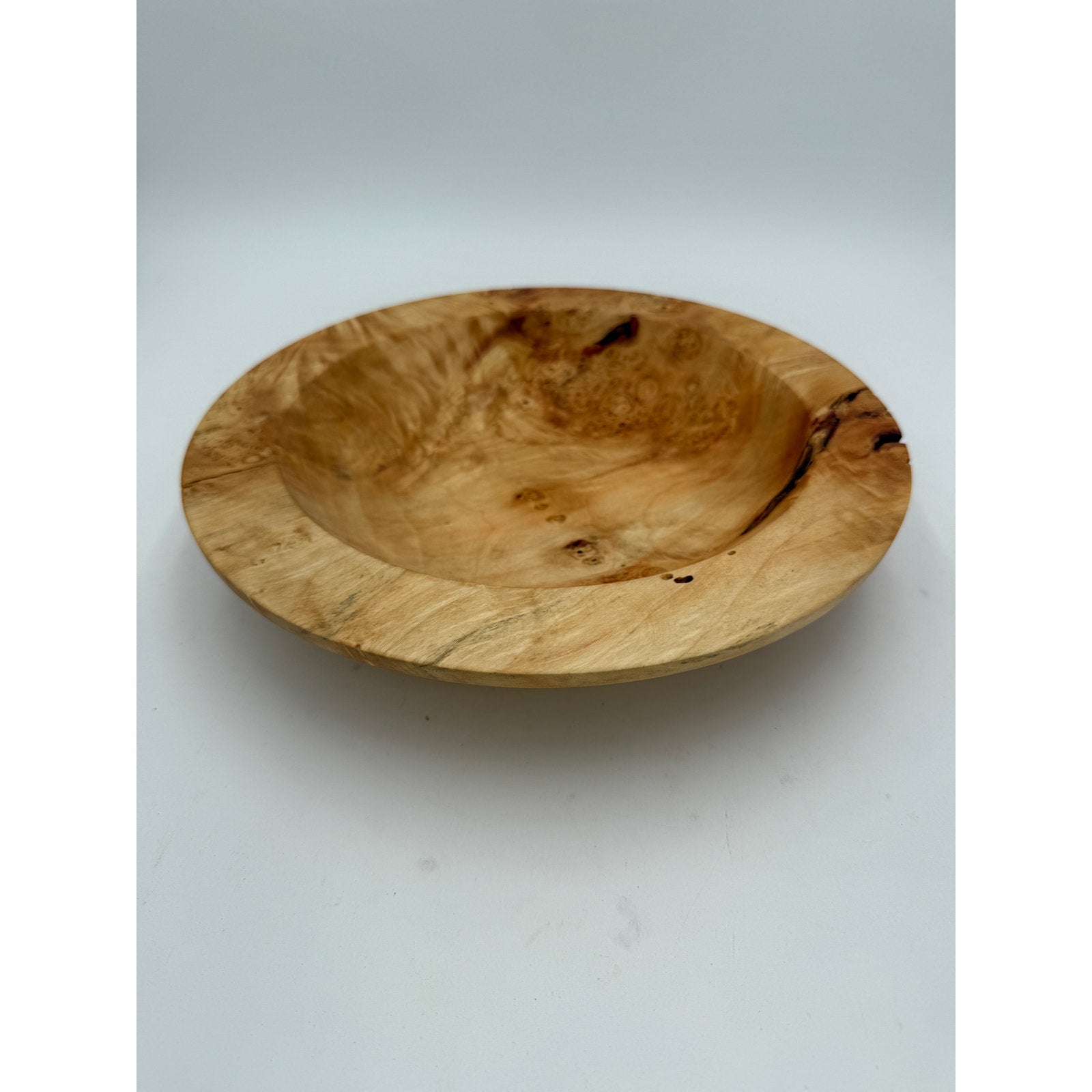 Box Elder Burl Hand Turned Wood Bowl 12x2.25, rare hardwood, artisan crafted, food safe finish, centerpiece, home decor