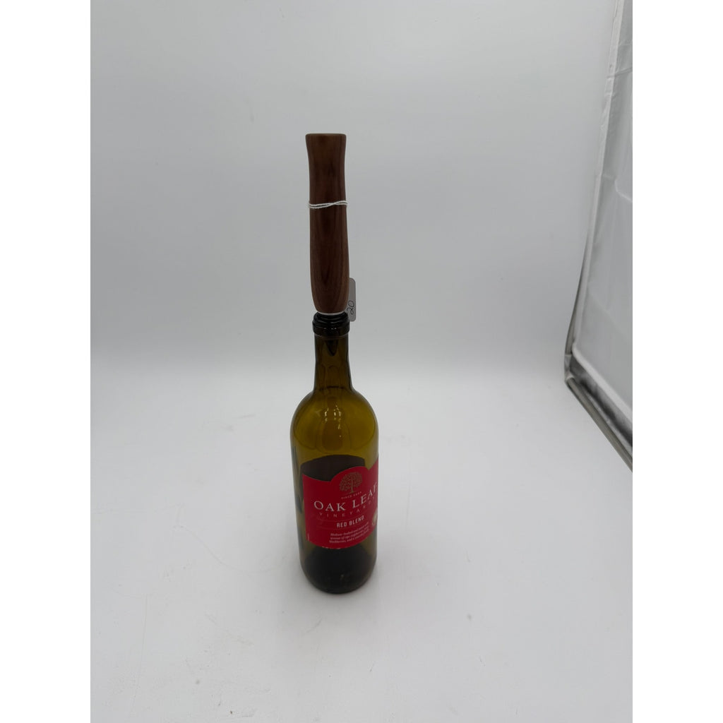 Hand Turned Hardwood Wine Bottle Stopper, stainless steel core, premium O-rings, choice of fine woods, gift ready