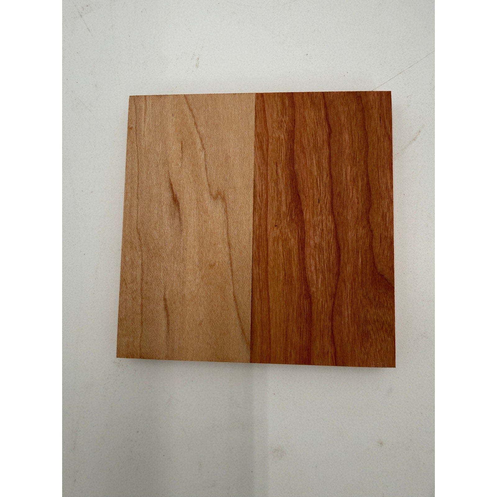 Handcrafted Hardwood Coaster Set of Four, dual-wood design, optional stand, choice of patterns and woods, 4x4 or 4.25x4.25