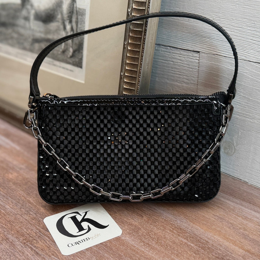 Christian Louboutin Loubila Mini Mesh Strass Crystal Shoulder Bag NWT