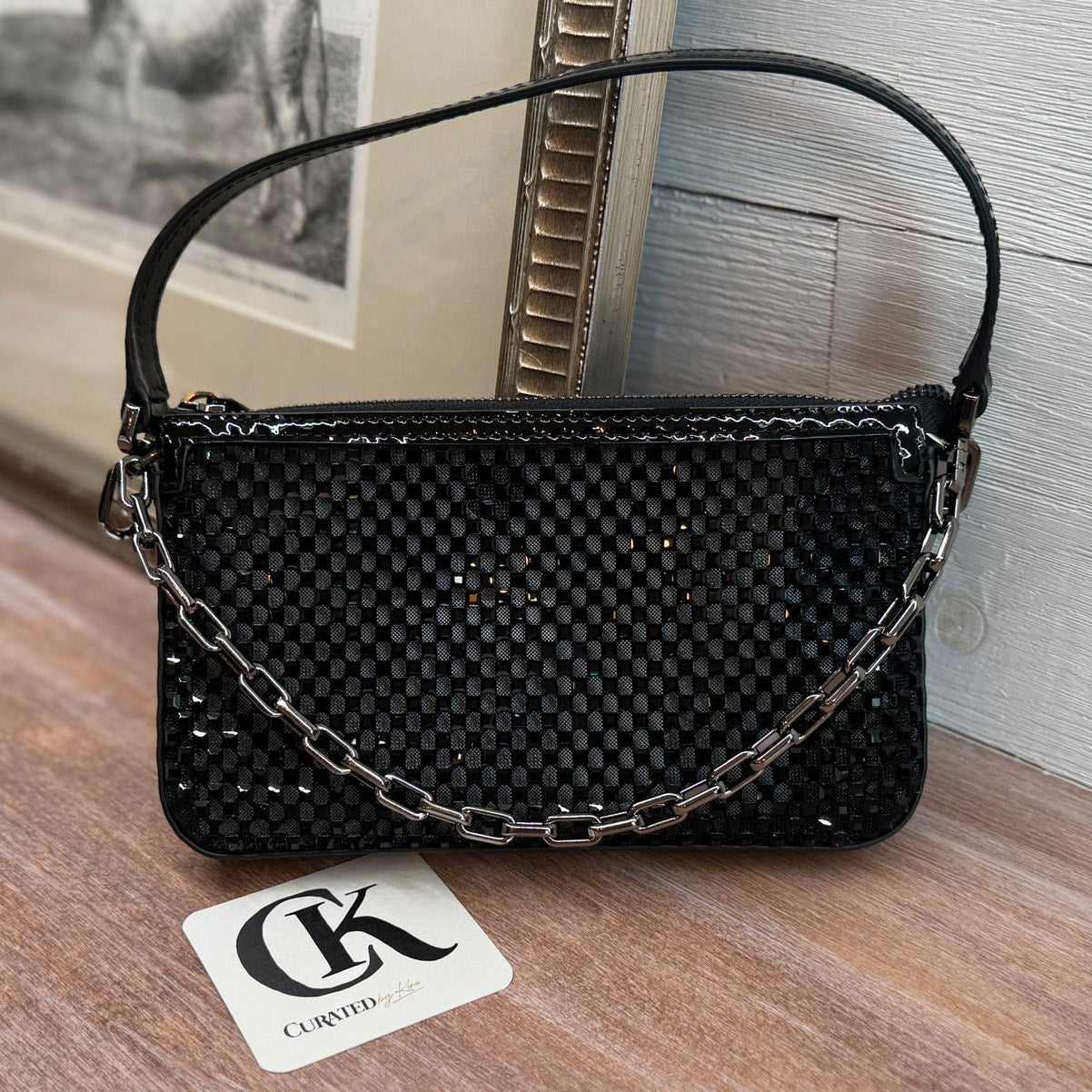 Christian Louboutin Loubila Mini Mesh Strass Crystal Shoulder Bag NWT