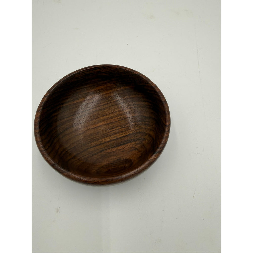 Hand Turned Bocote Wood Bowl 5.5 x 1.75 inches, exotic hardwood, handmade, food safe finish, decorative dish, small salad or snack