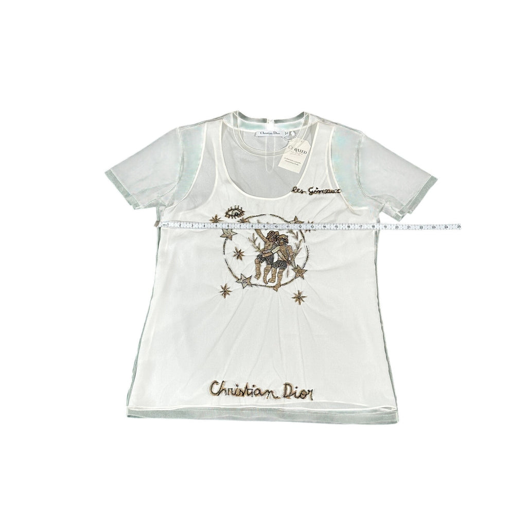 Christian Dior 2021-22 Les Gémeaux Mesh Embroidered Top & Tank