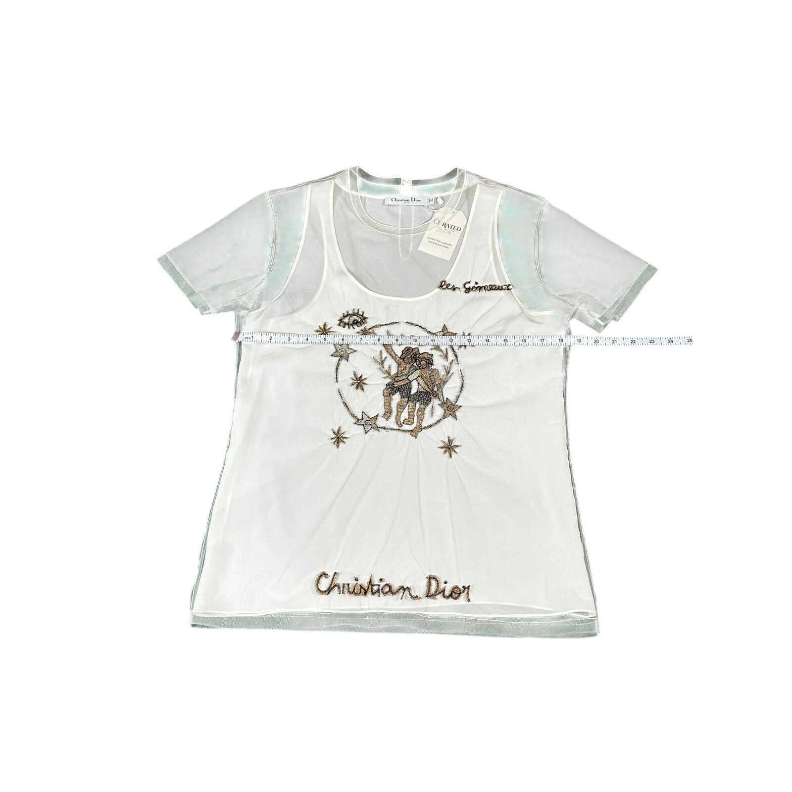 Christian Dior 2021-22 Les Gémeaux Mesh Embroidered Top & Tank