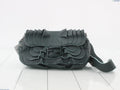 7597 - Fendi Waves Baguette Leather Shoulder Bag Dark Green - Image 1