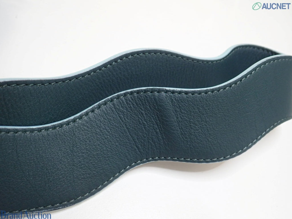 7597 - Fendi Waves Baguette Leather Shoulder Bag Dark Green - Image 7
