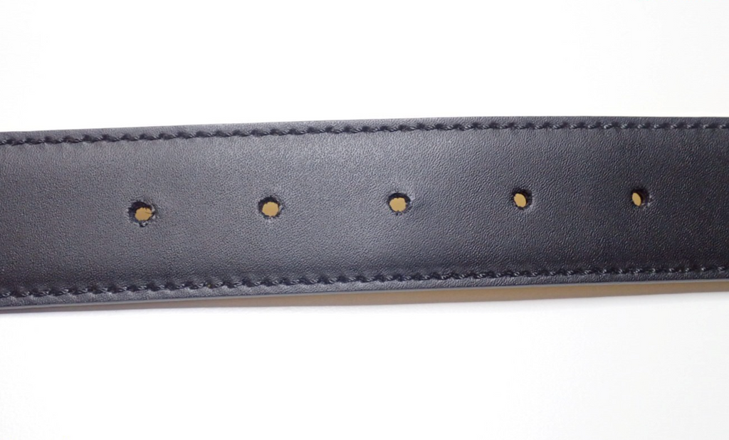 7668 - Fendi Monster Face Reversible Leather Belt Black Yellow - Image 4