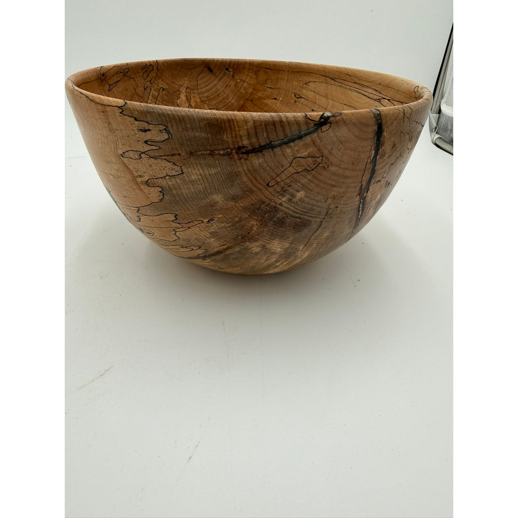 Decorative Spaulted Maple Bowl - Hand Turned