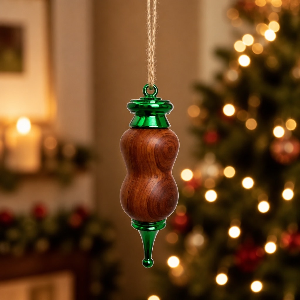 Hand Turned Christmas Ornament, Unique Design, Wood Holiday Decor, One of a Kind Gift, Group 1