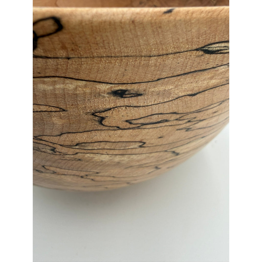 Decorative Spaulted Maple Bowl - Hand Turned