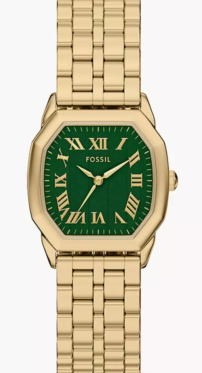 Fossil Harlow ES5451 Women's Quartz Gold-Tone Green Dial Watch - Image 1