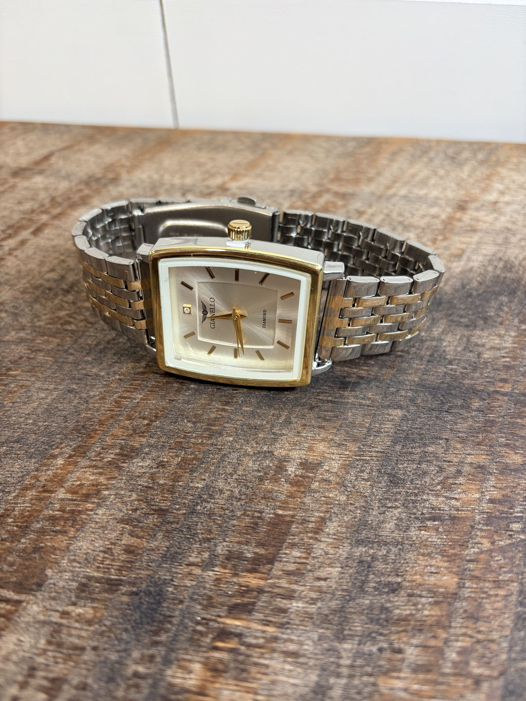 Gianello Bravura Square Two Tone Link Quartz Watch GNL7817TT - Image 3