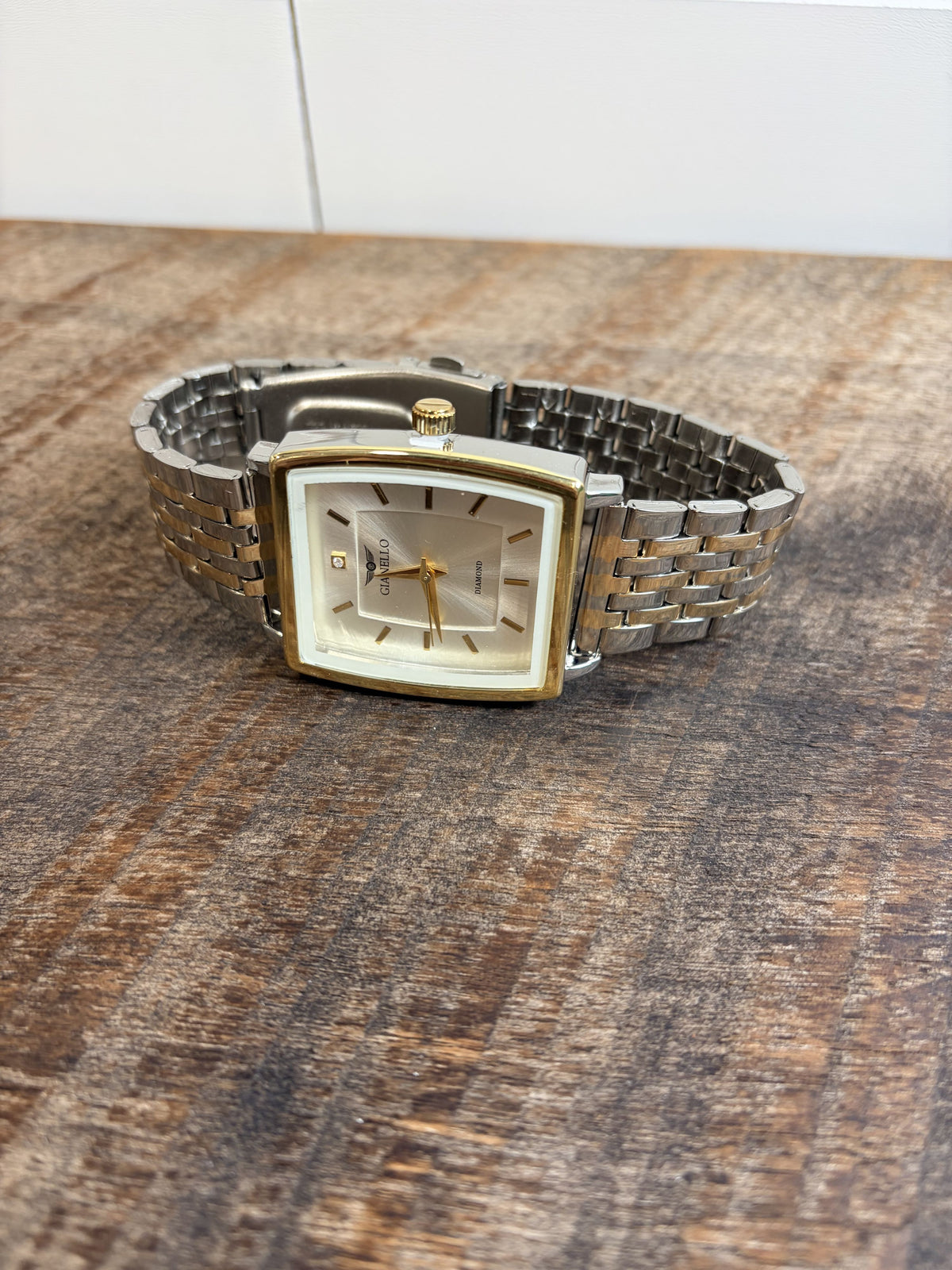 Gianello Bravura Square Two Tone Link Quartz Watch GNL7817TT - Image 3