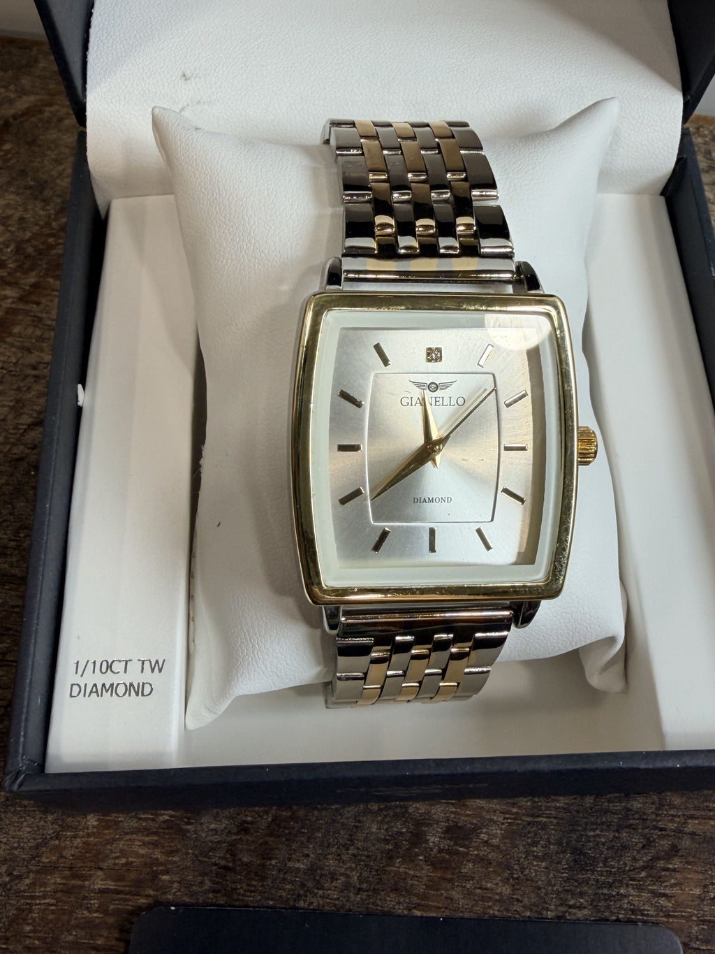 Gianello Bravura Square Two Tone Link Quartz Watch GNL7817TT - Image 5