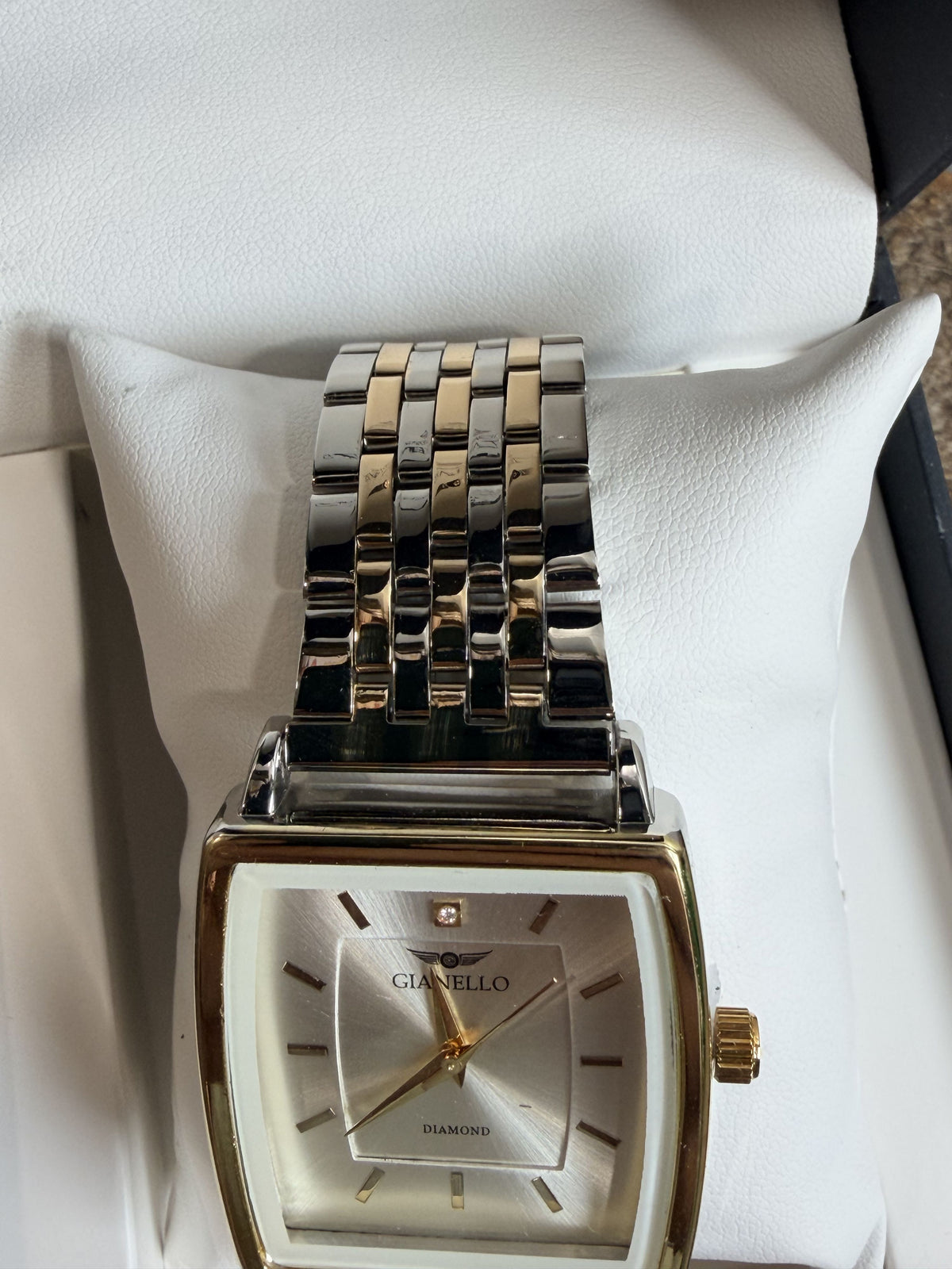 Gianello Bravura Square Two Tone Link Quartz Watch GNL7817TT - Image 8