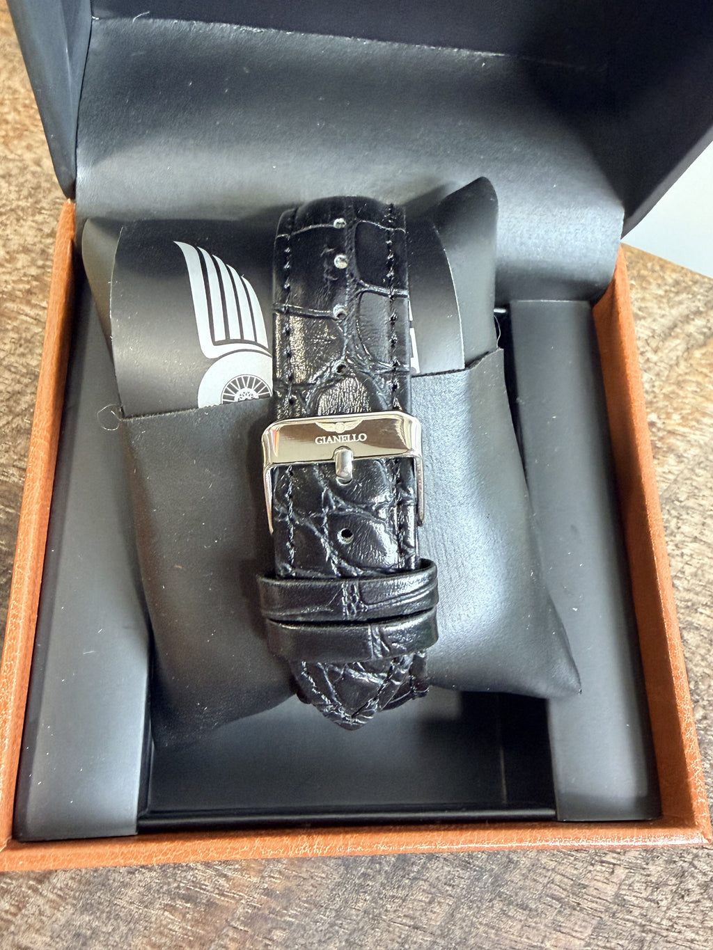 Gianello Genuine Diamond Dial Constantine Black Men's Wristwatch - NIB - Image 5