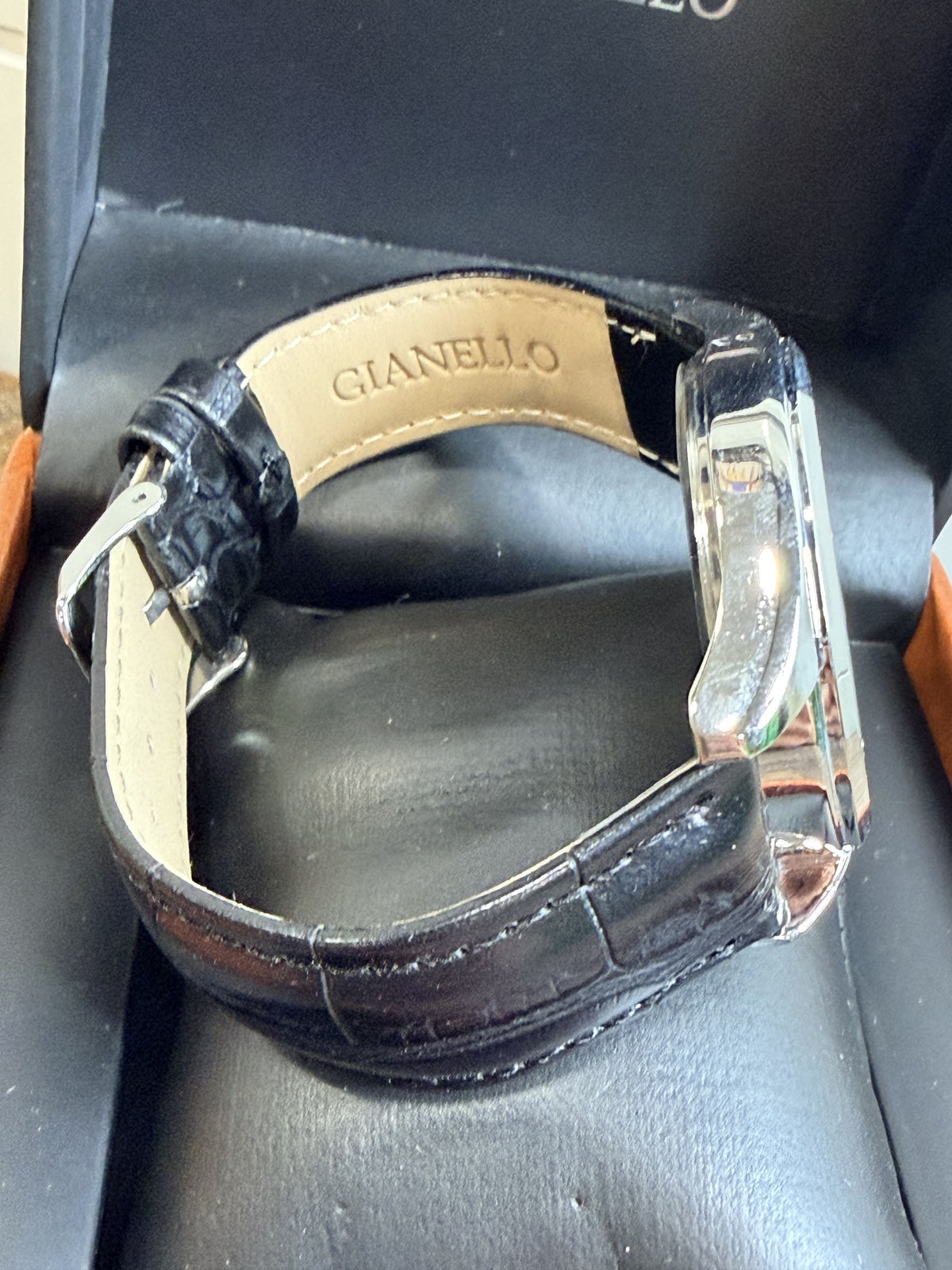 Gianello Genuine Diamond Dial Constantine Black Men's Wristwatch - NIB - Image 6