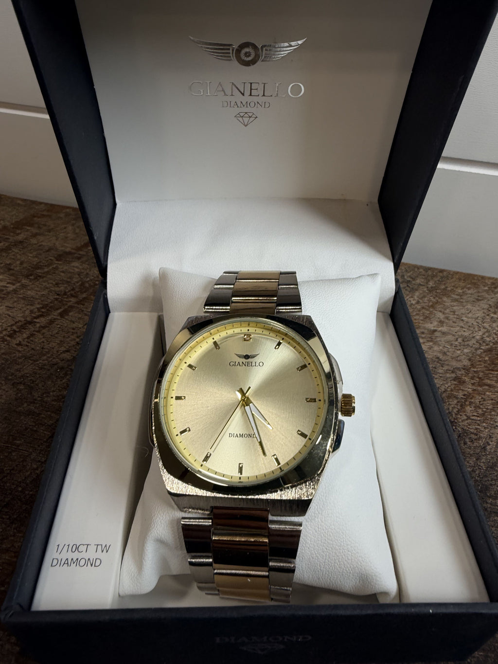 Gianello Liron 40mm Diamond Two Tone Watch - NIB - Image 4